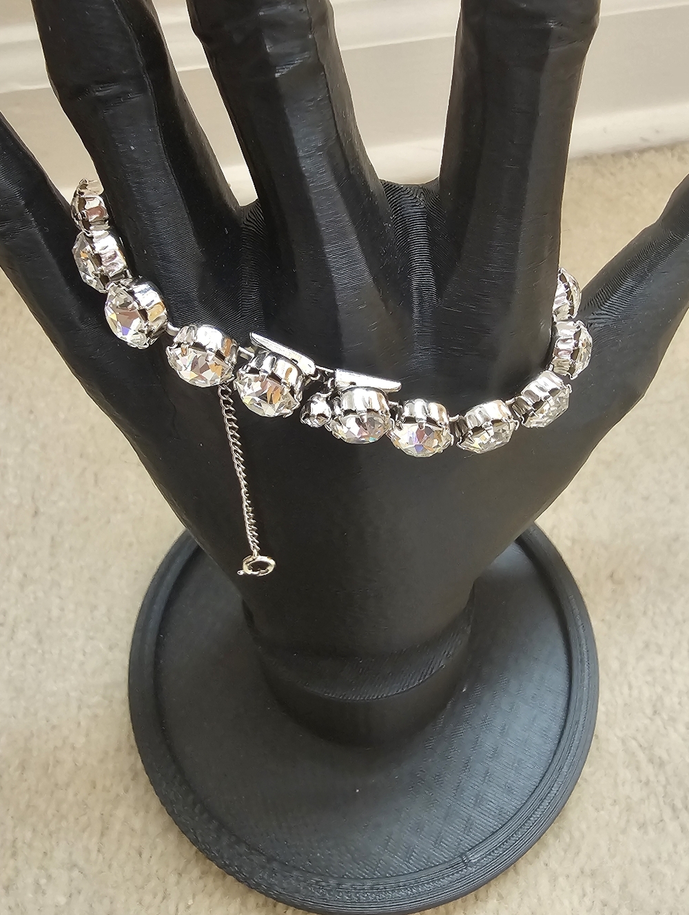 Crystal Bracelet with Silver Chain